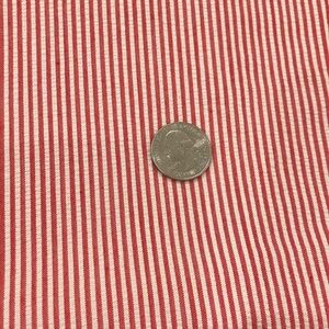 RARE Vintage Searsucker Red and White Pin Striped fabric yardage